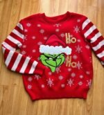 Suéter navideño rojo del Grinch para dama