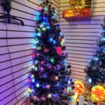 Árbol de Navidad Nevado con Luces Multicolor Integradas